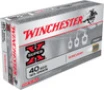 Winchester Super-X Standard Velocity Centerfire Ammunition, 40 Smith &amp; Wesson, WinClean (Brass Enclosed Base), 165 Grain - 50 Cartridge Box ( 50 / 1 )