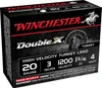 Winchester Double X 20 Gauge Shotshell Ammunition, 3 Inch, 1200 FPS, 1 3/8 Ounce, #4 Shot - 10 Cartridge Box ( 10 / 1 )
