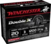 Winchester Double X 20 Gauge Shotshell Ammunition, 3 Inch, 1200 FPS, 1 3/8 Ounce, #5 Shot - 10 Cartridge Box ( 10 / 1 )