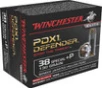 Winchester PDX1 Defender Subsonic Centerfire Ammunition, 38 Special +P, Bonded Jacket Hollow Point, 130 Grain - 20 Cartridge Box ( 20 / 1 )