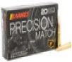 Barnes Precision Match Subsonic Centerfire Ammunition, 300 Blackout, Jacketed Hollow Point, 220 Grain - 20 Cartridge Box ( 20 / 1 )