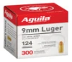 AGUILA 9MM 124GR FMJ 300BX BULK PK UPC: 640420012698