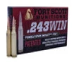 Fort Scott Munitions 243080SCV Tumble Upon Impact TUI Rifle 243 Win 80 gr Solid Copper Spun 20 Per Box 10 UPC: 758381721570