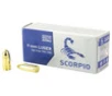 SCORPIO AMMO 9MM 124GR FMJ 50/1000 UPC: 850053775000
