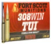 Fort Scott Munitions 308175SCV2 Tumble Upon Impact TUI Rifle 308 Win 175 gr Solid Copper Spun 20 Per Box 10 UPC: 758381722010