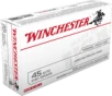 Winchester USA Brass .45 ACP 230-Grain 50-Rounds JHP 