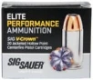 Sig Sauer Elite V-Crown Nickel Plated Brass .40 S&amp;W 165-Grain 20-Rounds JHP 