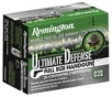 Remington Ultimate Defense .40 SW 165 Grain 20-Rounds BJHP 