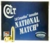 Colt National Match 45 ACP 230 Grain DoubleTap 50 Round Box 