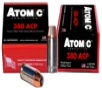 Atomic Centerfire Handgun Nickel Plated Brass .380 ACP 90-Grain 20-Rounds HP