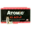 ATOMIC Defense Handgun Ammo 45 ACP P 185 Grain Bonded Match Hollow Point 50 rd per box 