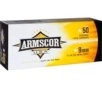 Armscor Pistol Ammo Brass 9mm 147 Grain 50-Rounds FMJ 