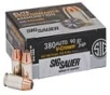Sig Sauer Elite V-Crown Brass .380 ACP 90-Grain 50-Rounds JHP 
