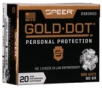 Speer Gold Dot Personal Protection Brass .380 Ammo 20-Rounds 90-Grain HP 