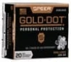 Speer Gold Dot Ammo Brass 9mm 124-Grain 20-Rounds Hollow Point 