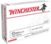 Winchester USA 10MM Pistol Ammo 180Gr 50Rds FMJ 