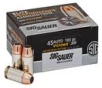 SIG SAUER ELITE V-CROWN 45ACP 185GR JACKETED HOLLOW POINT (JHP) 50 ROUNDS PER BOX 