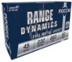 Fiocchi Range Dynamics Brass .45 ACP 230-Grain 50-Rounds FMJ 