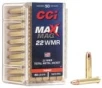 CCI Ammunition Maxi-Mag Brass .22 Mag 40-Grain 50-Rounds TMJ 