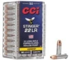 CCI Varmint Stinger Nickel Plated Brass .22 LR 32 Grain 50-Rounds CPHP 