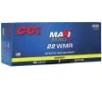 CCI Ammunition Maxi-Mag Brass .22 WMR 40-Grain 200-Rounds Brass Casings JHP Projectiles 