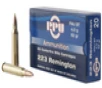 PPU Standard Rifle Brass .223 Rem 62-Grain 20-Rounds FMJBT 