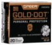 Speer Gold Dot Handgun Ammunition .380 ACP 90 gr HP 1040 fps 20/ct