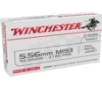 Winchester M193 Target Rifle Ammunition 5.56mm 55 gr. FMJ 3180 fps 20/ct