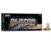 CCI Blazer Brass Reduced Recoil Handgun Ammunition 9mm Luger 100 gr FMJ 1130 fps 50/ct