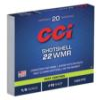 CCI Rimfire Shotshell Ammunition .22 WMR 1/8 oz #12 1000 fps 20/ct