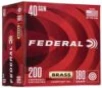 Federal Champion Training Handgn Ammuntion .40 S&amp;W 115gr FMJ 985 fps 200/ct