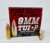 Fort Scott Munitions 9mm +P Ammunition FSM9MMP080SCV 80 Grain Solid Copper Spun TUI 20 Rounds