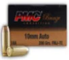 PMC 10mm Ammunition PMC10A 200 Grain Full Metal Jacket Truncated Cone 50 rounds