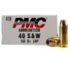 PMC 40 S&amp;W Ammunition PMC40B 165 Grain Jacketed Hollow Point 50 rounds