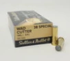 Sellier &amp; Bellot 38 Special Ammunition SB38B 148 Grain Wadcutter 50 Rounds
