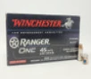 Winchester 45 Auto Ammunition Ranger One RA45B1 230 Grain Bonded Jacketed Hollow Point 50 Rounds