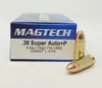 Magtech 38 Super Auto +P Ammunition MT38S 130 Grain Full Metal Jacket 50 Rounds