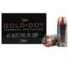 CCI Speer 45 Auto Ammunition CCI23964 Gold Dot 185 Grain Jacketed Hollow Point 20 rounds