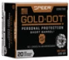 Speer 357 Magnum Ammunition Short Barrel Gold Dot 23917GD 135 Grain Gold Dot Hollow Point 20 Rounds