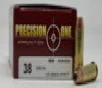 Precision One 38 Special Ammunition PONE53 125 Grain XTP Hollow Point 50 Rounds