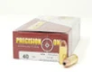 Precision One 40 S&amp;W Ammunition PONE93 180 Grain XTP Hollow Point 50 Rounds
