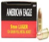 Federal 9mm Ammunition American Eagle AE9AP 124 Grain Full Metal Jacket Case of 1000 Rounds