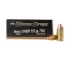 CCI 9mm Ammunition Blazer Brass 5200 115 Grain Full Metal Jacket Round Nose 50 Rounds
