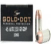 Speer 45 Auto Ammunition 23966GD 230 Grain Gold Dot Hollow Point 20 Rounds