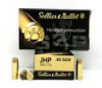 Sellier &amp; Bellot 40 S&amp;W Ammunition SB40C 180 Grain Jacketed Hollow Point 50 Rounds