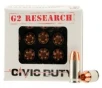 G2 Research Civic Duty 64 gr Copper Expansion Projectile .380 ACP Ammo, 20/box - CIVIC 380