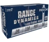 Fiocchi Shooting Dynamics 158 gr Lead Round Nose .38 Spl Ammo, 50/box - 38C