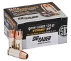 SIG Sauer Elite V-Crown 9mm Ammo 124 Grain JHP 50 rds/box - E9MMA2-50