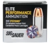 Sig Sauer 40 S&amp;W 165gr JHP V-Crown Elite PErformance Ammunition 20rds - E40SW1-20