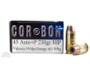 Cor-Bon 45 Auto/ACP+P 230gr JHP Ammunition 20rds - SD45230/20